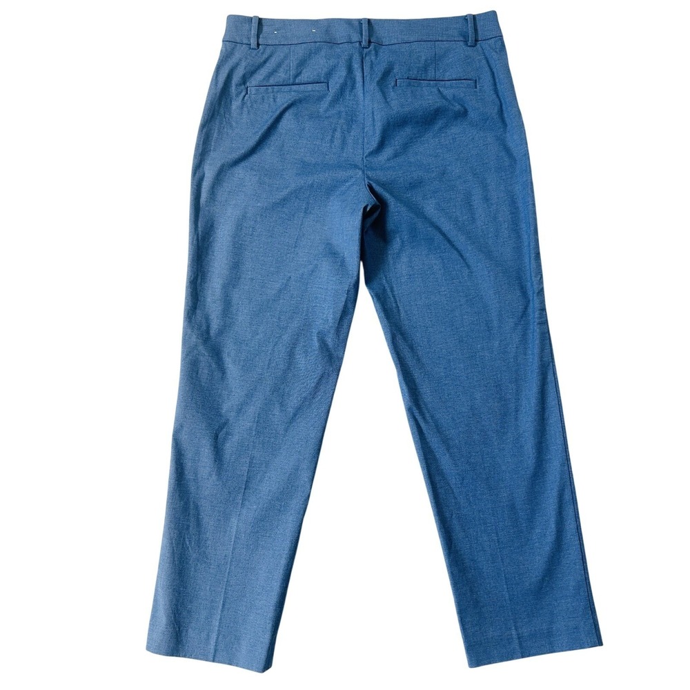 NWT Ann Taylor LOFT Riviera Slim Pants Sz 8 Blue Crop Stretch Office Dressy - Picture 2 of 12